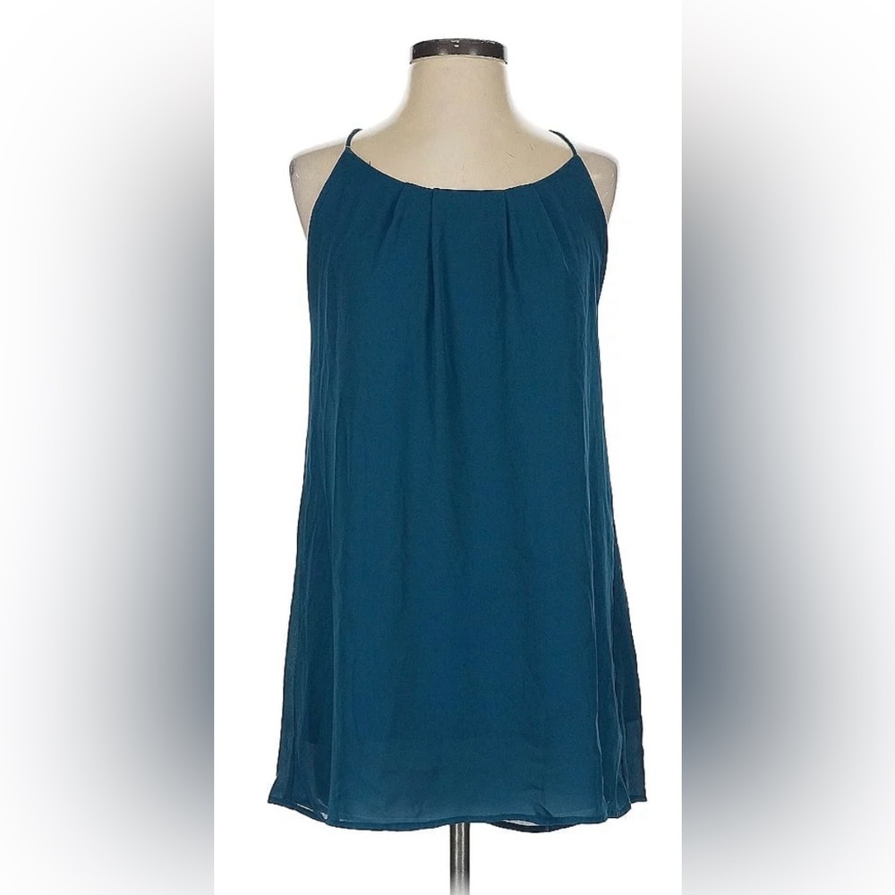 Lucy Love Blue Sleeveless Backless Mini Dress